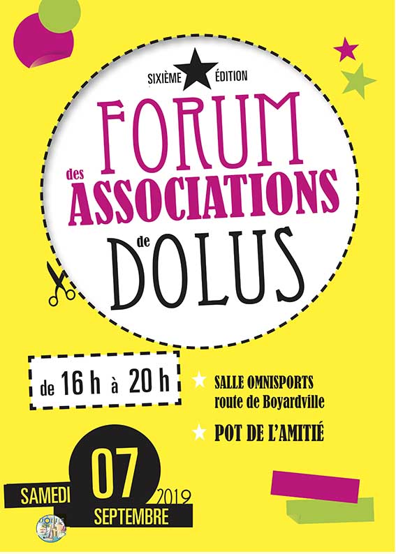 Affiche du forum des associations de Dolus 2019